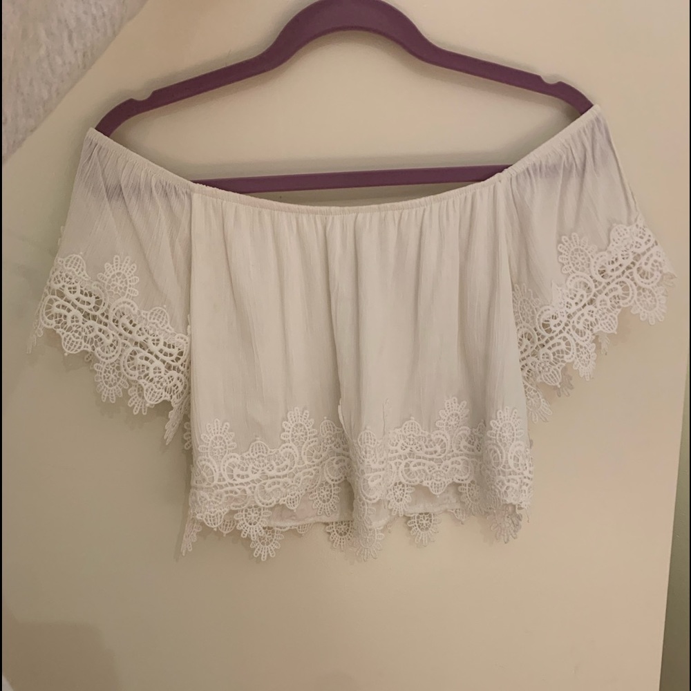 off the shoulder crop top